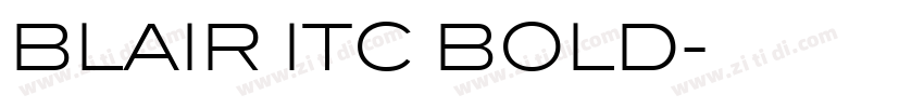BLAIR ITC BOLD字体转换